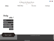 Tablet Screenshot of manoirdesdouetsfleuris.com